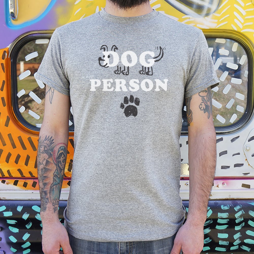 Dog Person with Hand Drawn Dog and Paw Print
