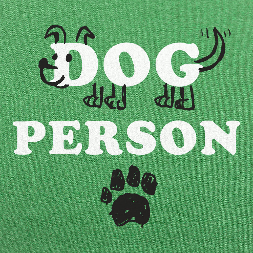 Dog Person with Hand Drawn Dog and Paw Print
