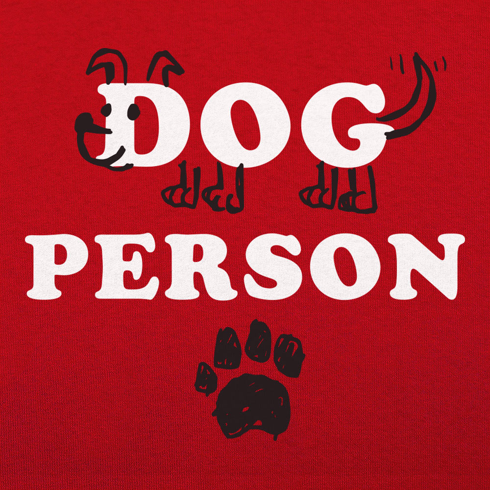 Dog Person with Hand Drawn Dog and Paw Print