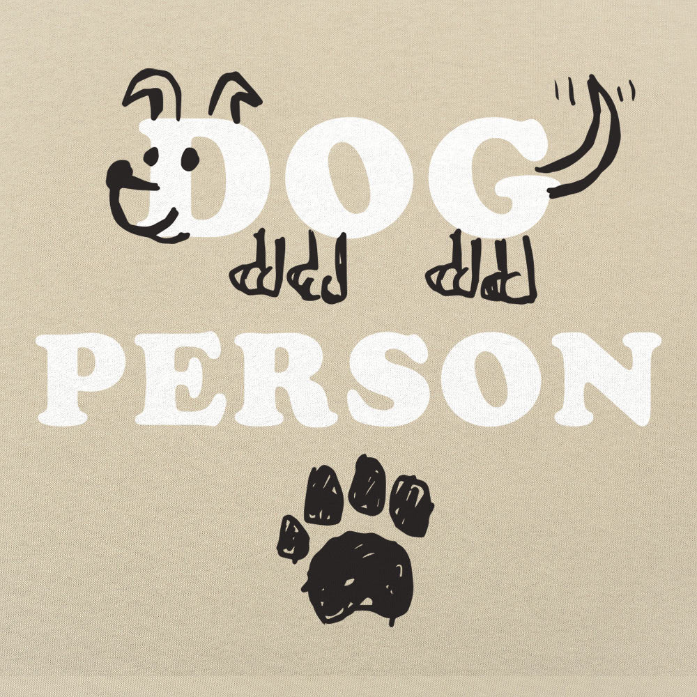 Dog Person with Hand Drawn Dog and Paw Print