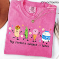Favorite Subject Lunch Back School Comfort Colors School Lunch Food Tee First Day School (1)