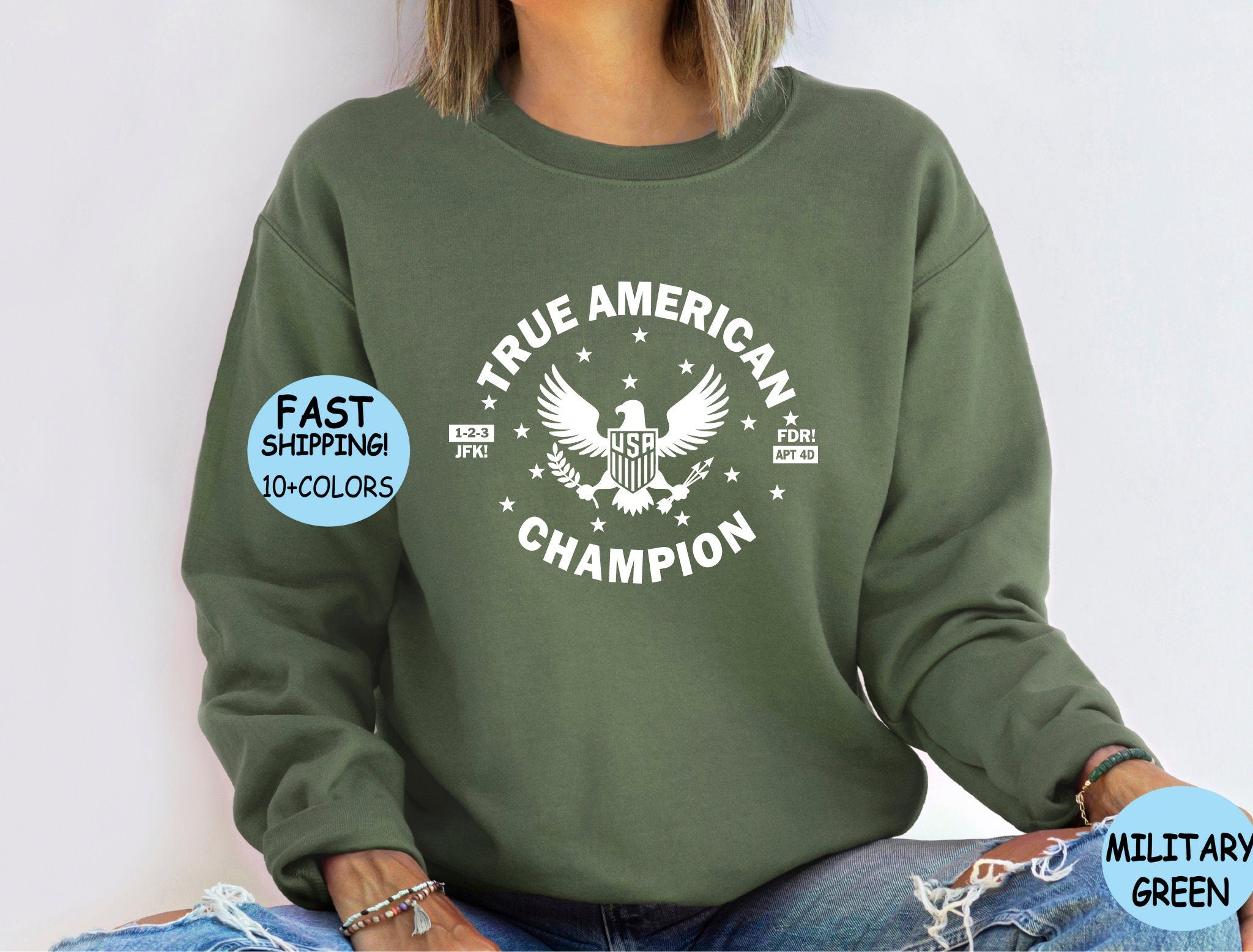 True American Champion Patriotic Usa Eagle Tee Unisex T-shirt, Sweatshirt, Hoodie (4)