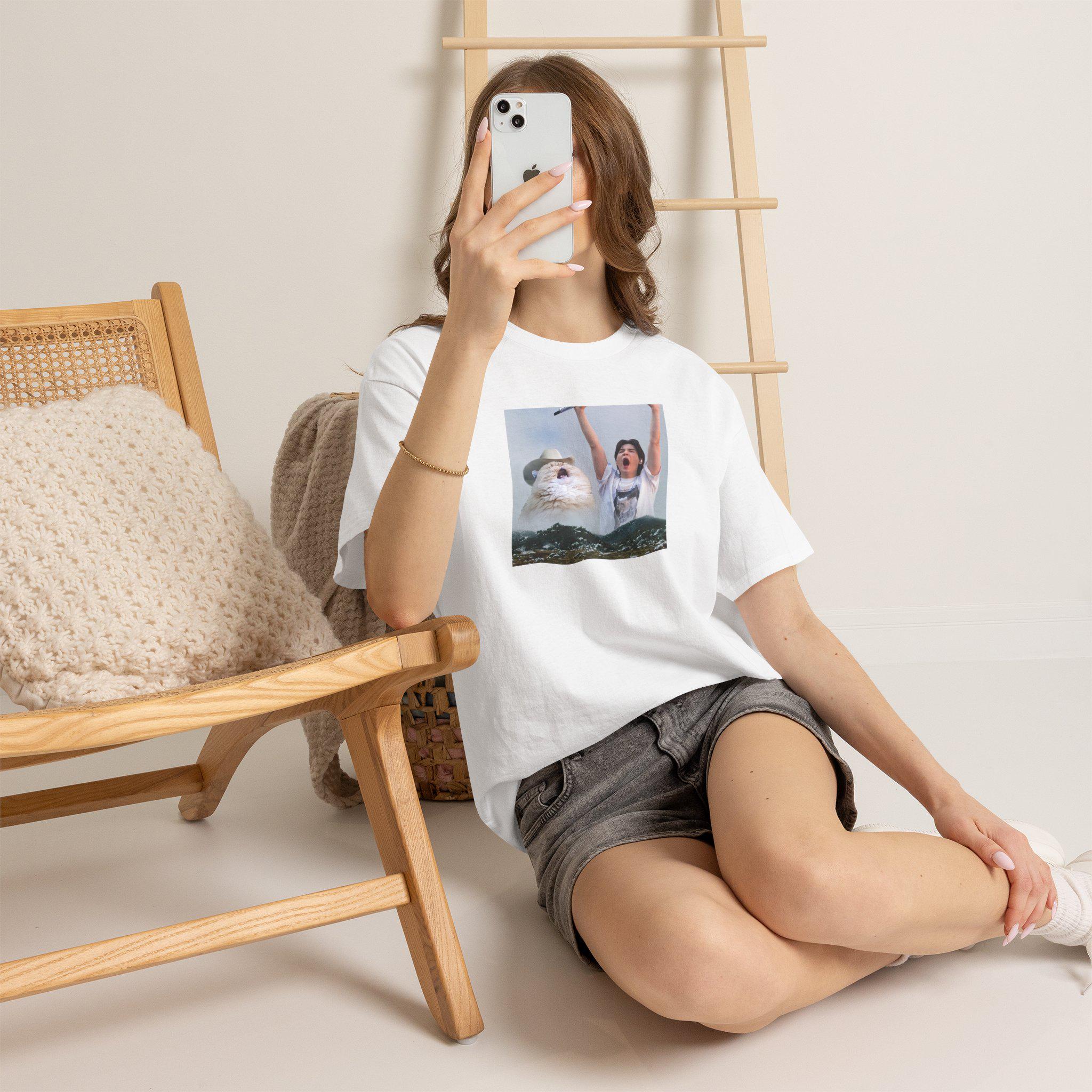 Yoongi Yawn Cat White Heavy Tee Bangtan Kpop Concert World Tour Merch 2026 (4)