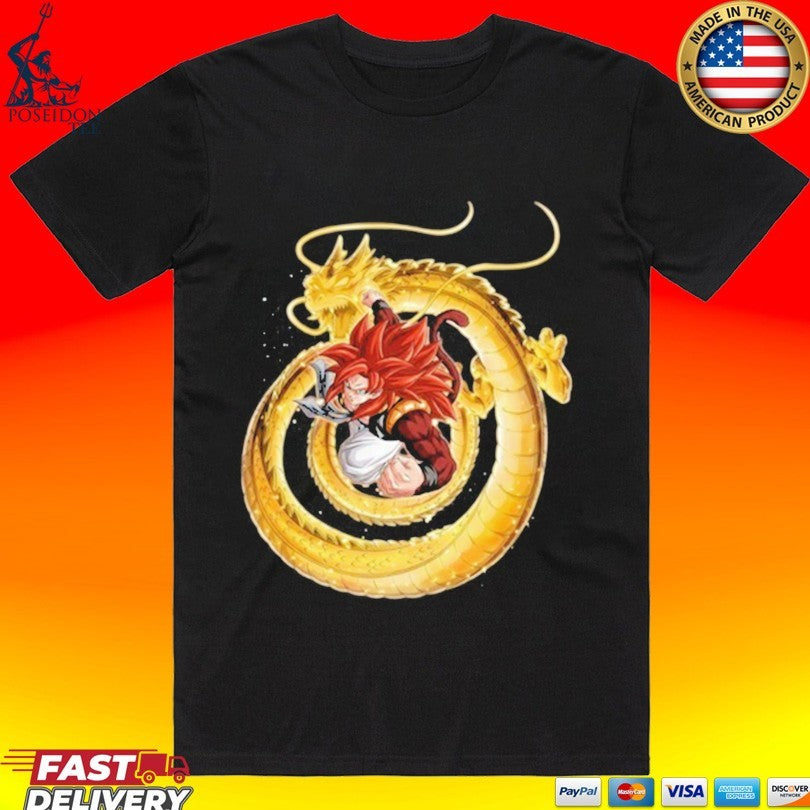 Dragon Ball Games Battle Hour 2026 Dokkan Battle Super Saiyan 4 Gogeta T-shirt