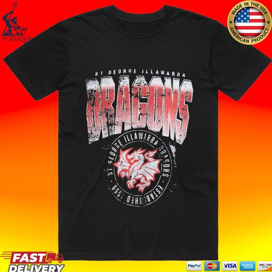 Dragons Adult Washed T-shirt