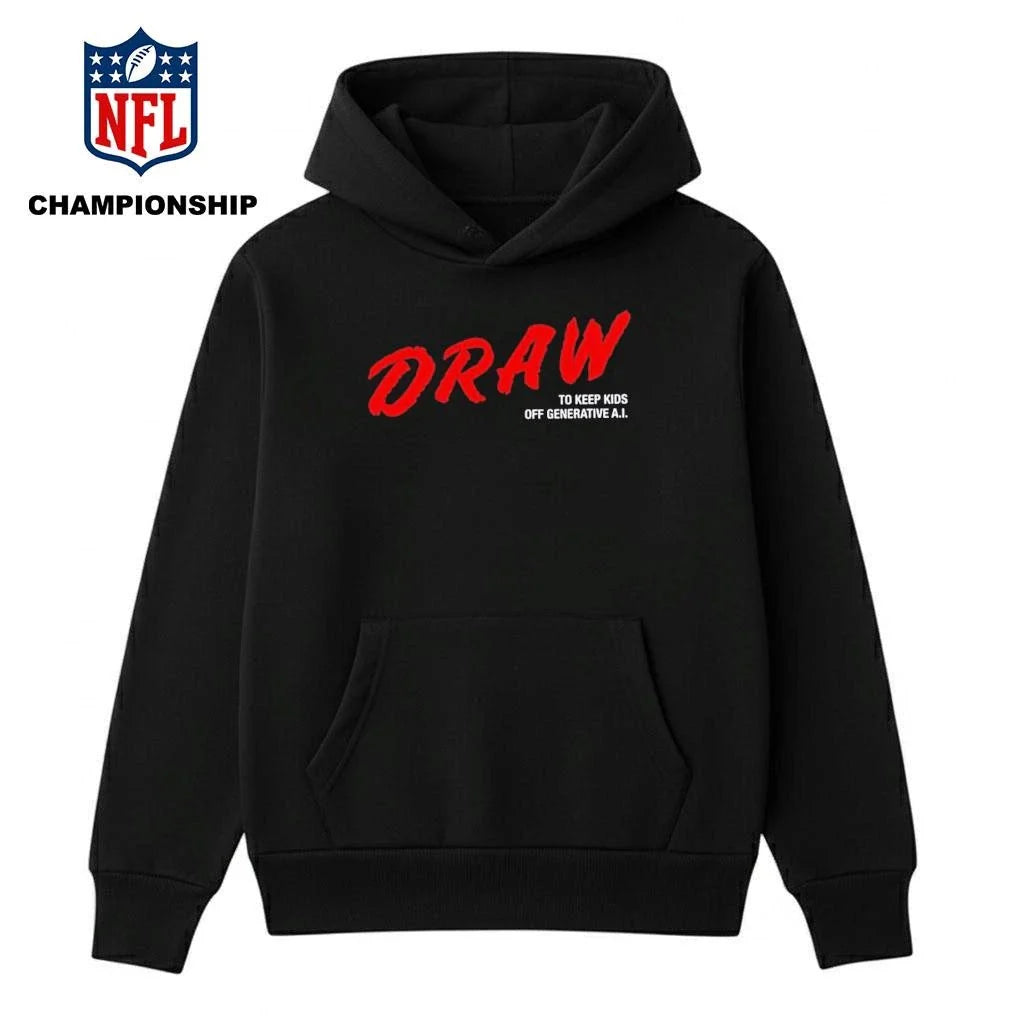 Draw To Keep Kids Off Generative A.I. Shirt