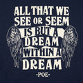 Dream Within A Dream Edgar Allan Poe Quote with Angel Wings