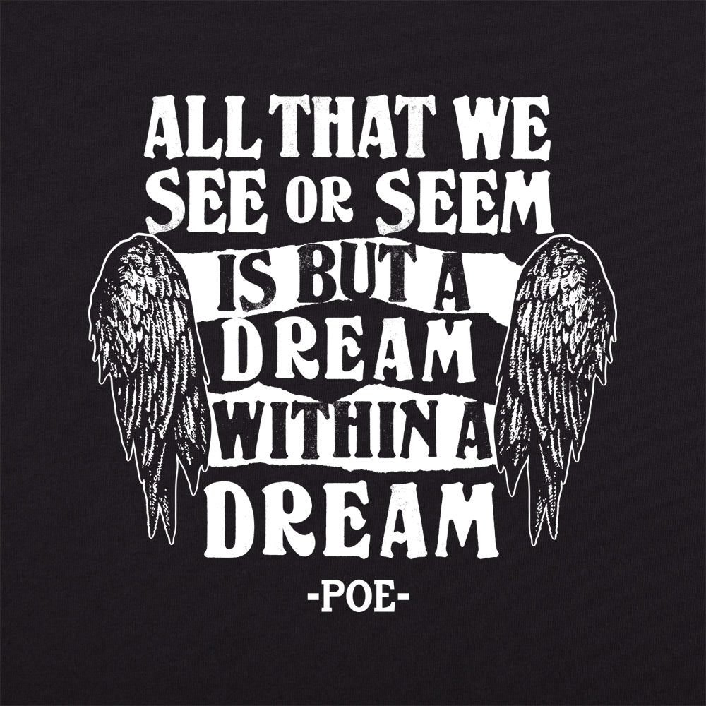 Dream Within A Dream Edgar Allan Poe Quote with Angel Wings