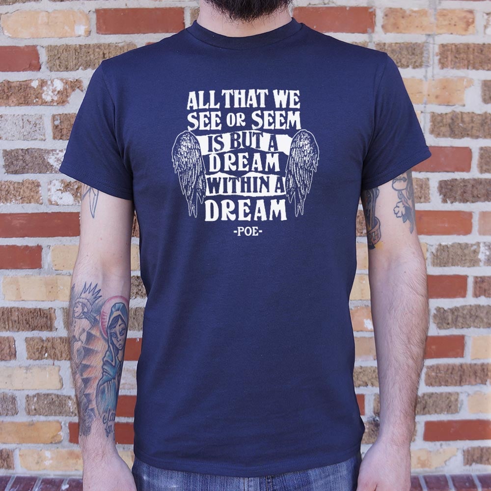 Dream Within A Dream Edgar Allan Poe Quote with Angel Wings