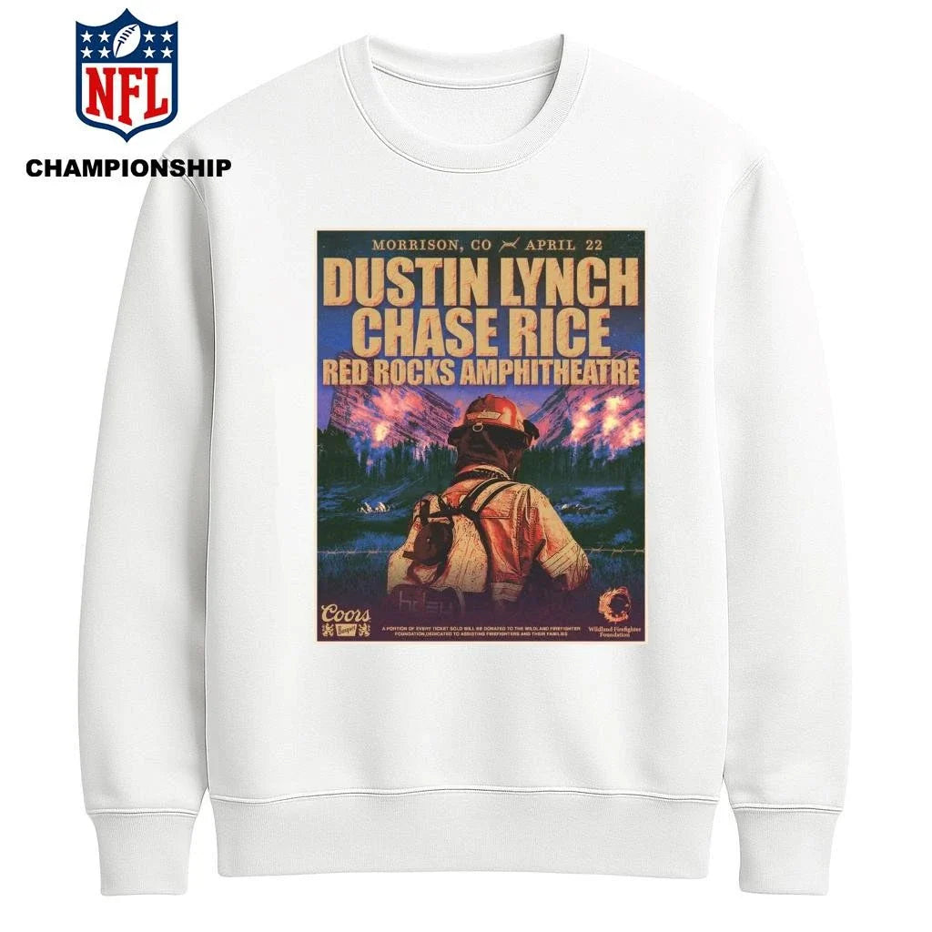Dustin Lynch And Chase Rice Live At Red Rocks Amphitheatre On April 22 2026 In Morrison Colorado Shirt