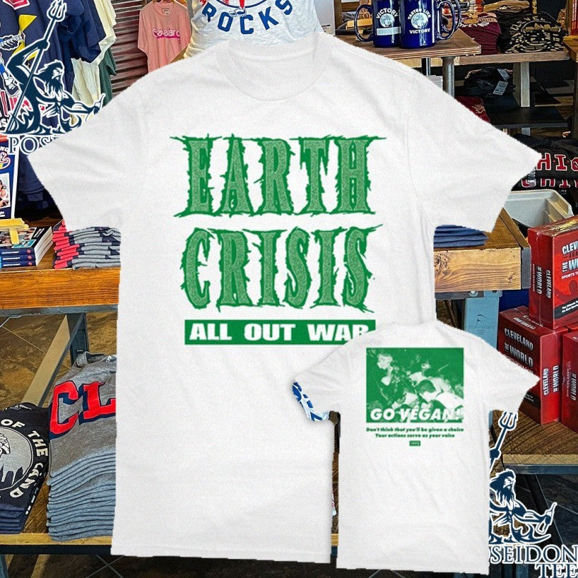 Earth Crisis All Out War Go Vegan T-shirt