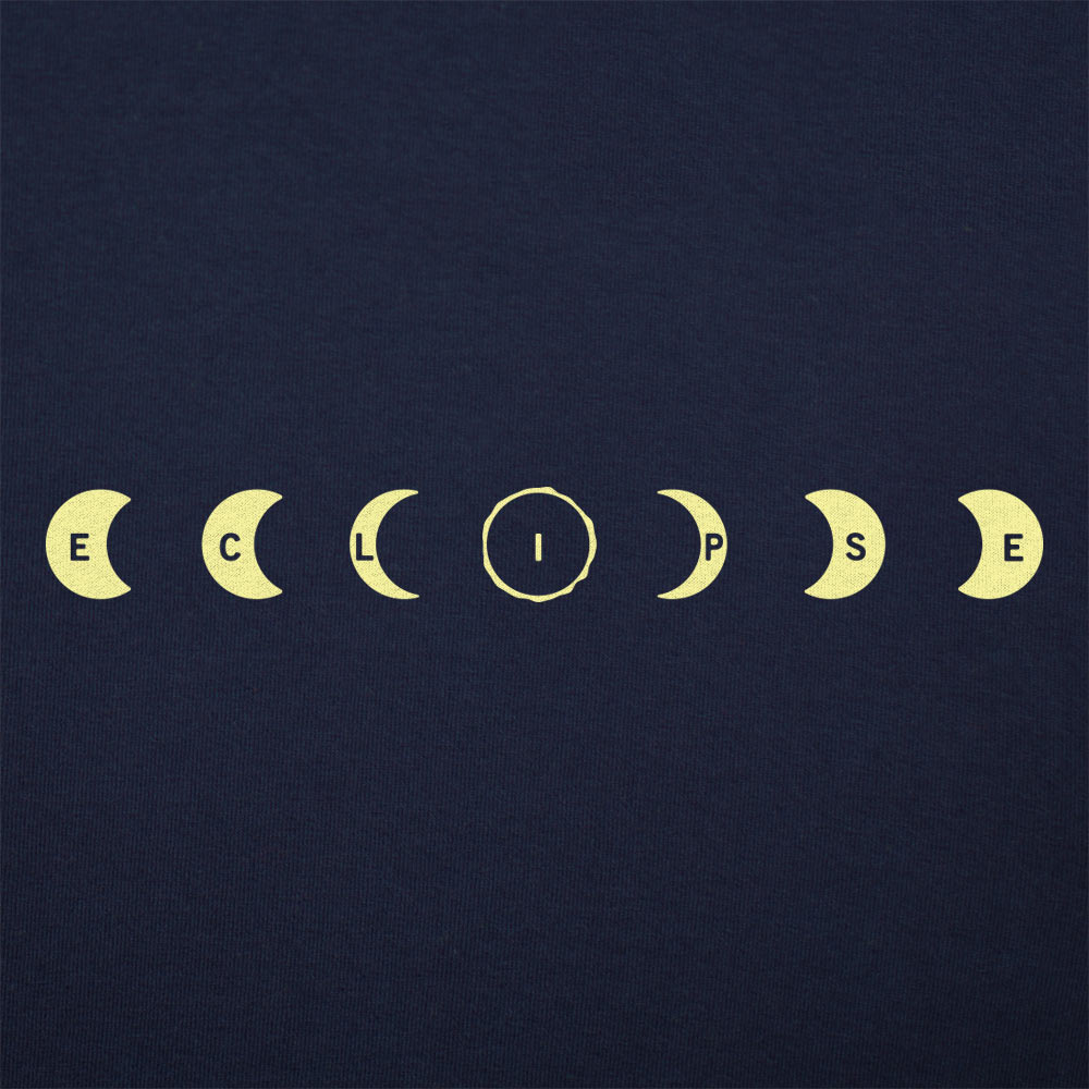 Eclipse Spelled Out in Moon Phases