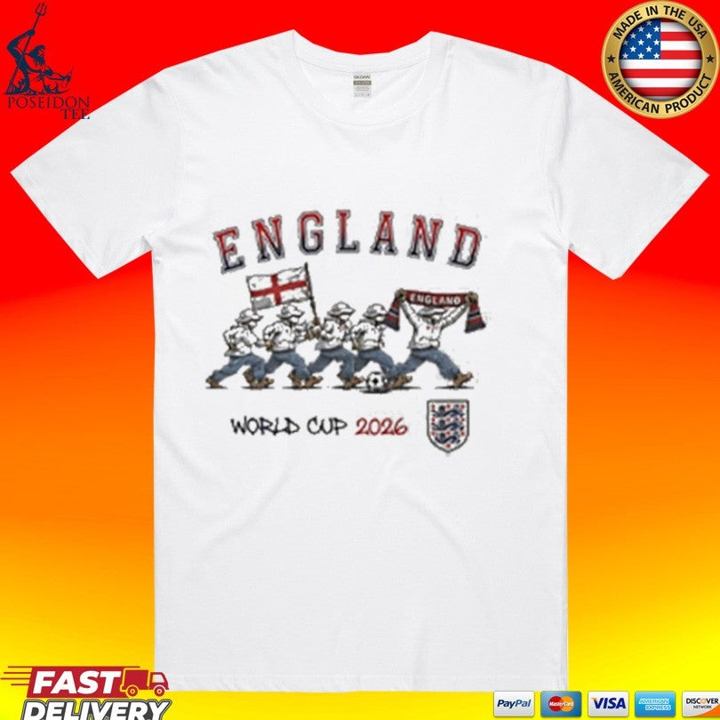 England World Cup 2026 Soccer Players Graphic Vintage T-shirt