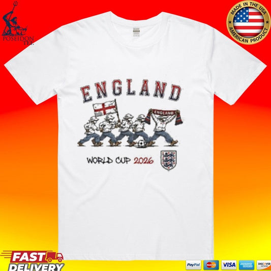 England World Cup 2026 Soccer Players Graphic Vintage T-shirt