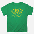 Erin Go Bragh Irish Harp and Shamrock Crest