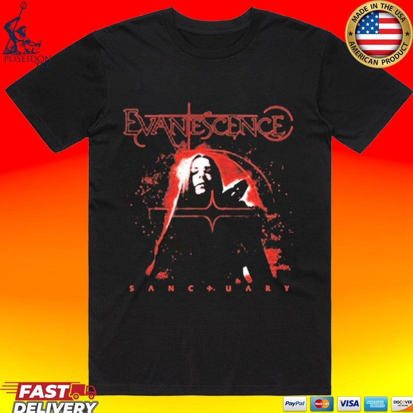 Evanescence Hi Contrast Red Sanctuary T-shirt