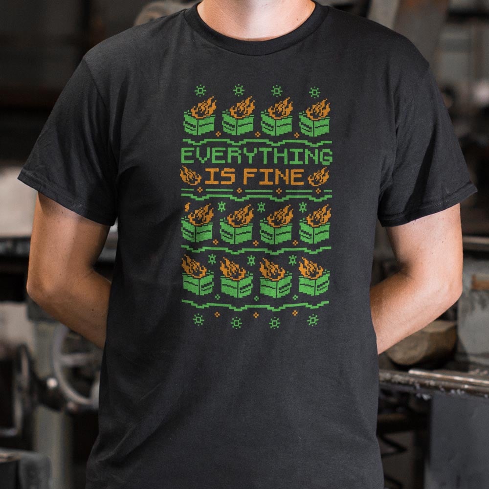 Everything Is Fine Dumpster Fire Ugly Sweater Pattern