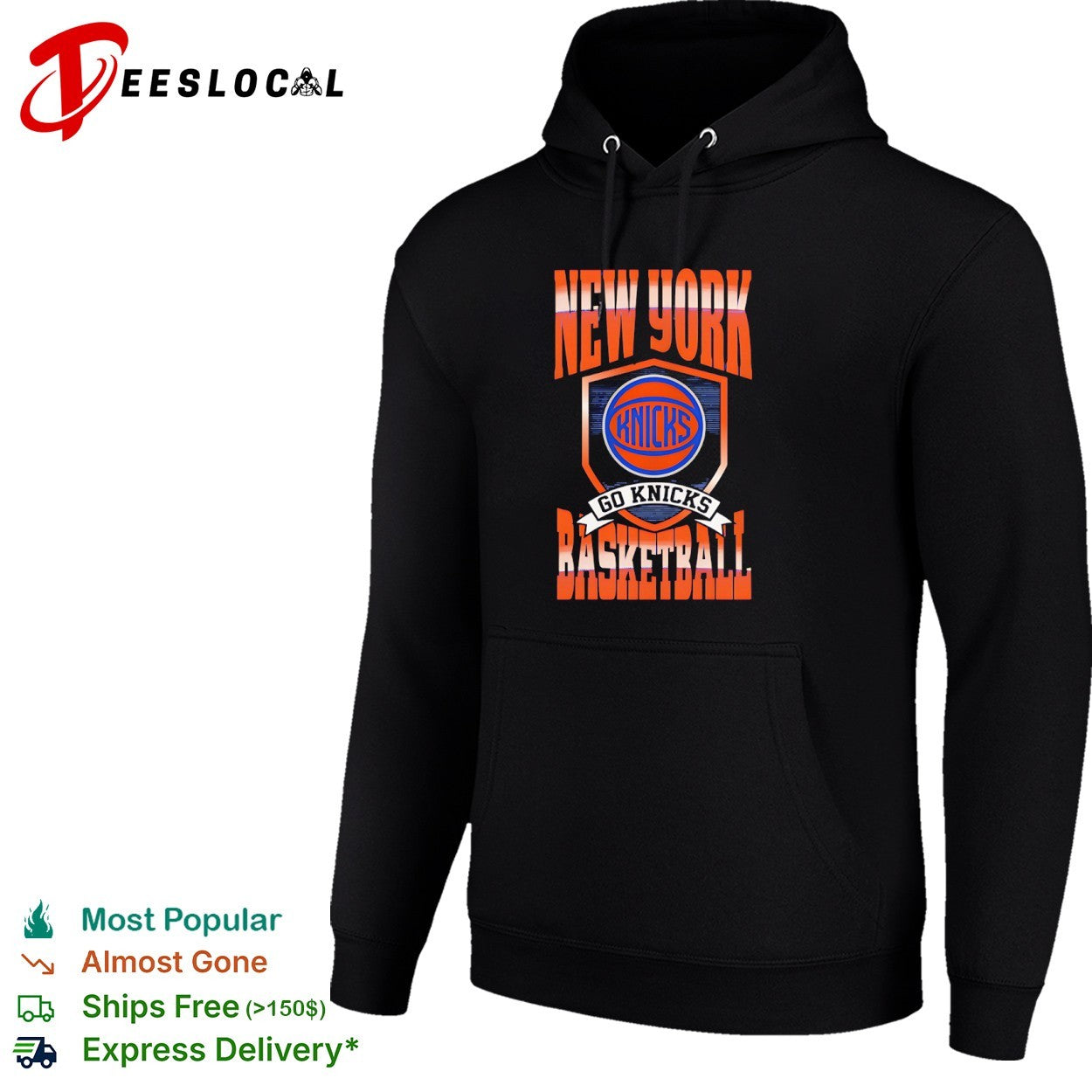 New York Knicks go basketball shield shirt