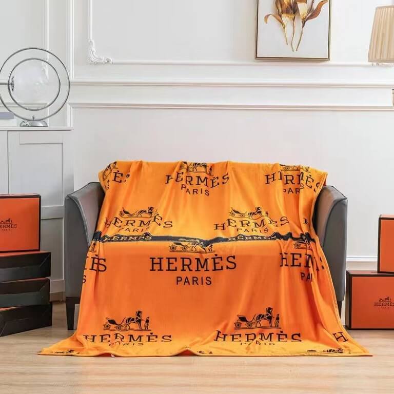 luxury orange fall throw blanket 908