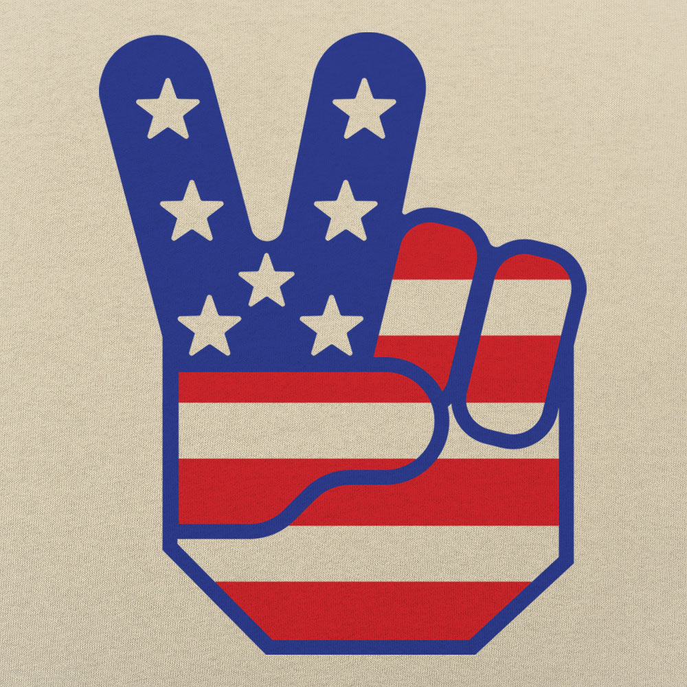 American Flag Peace Sign Hand