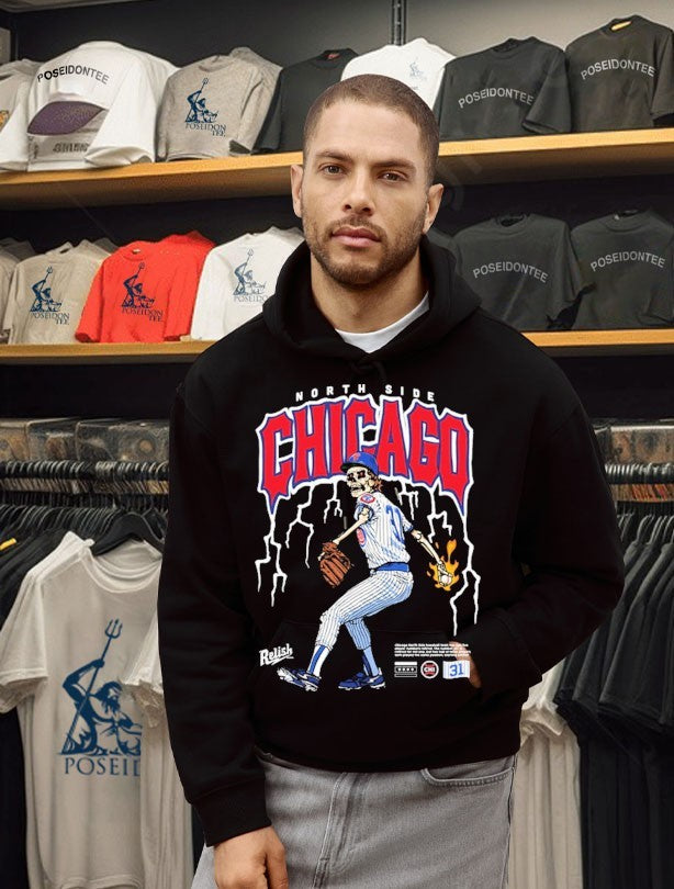 Flame Throwin’ North Side Chicago Baseball Vintage T-shirt