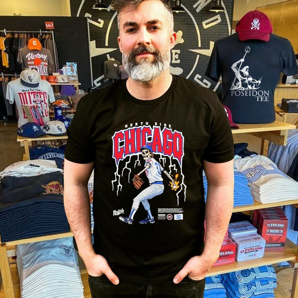 Flame Throwin’ North Side Chicago Baseball Vintage T-shirt