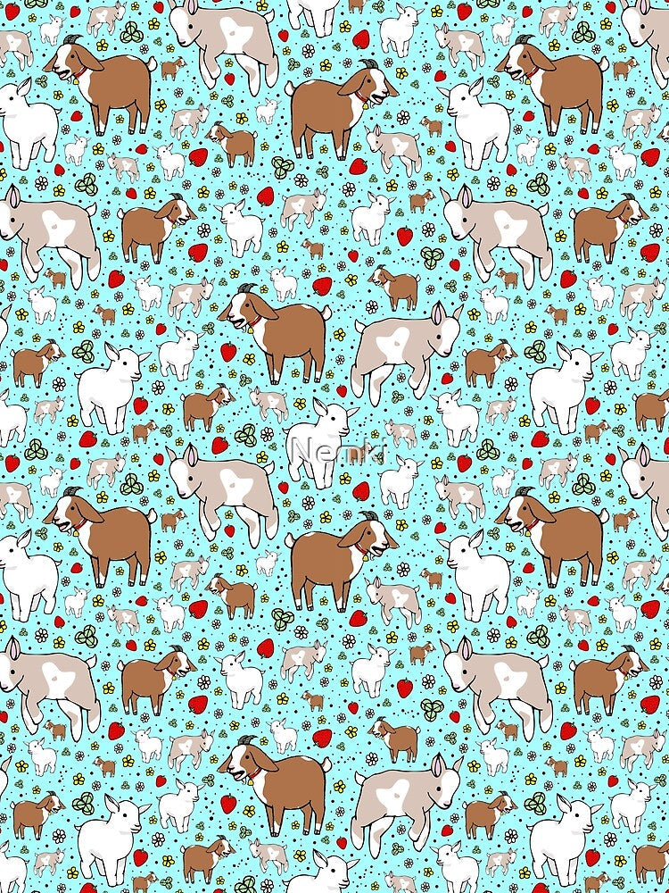 Goats in Blue by Nemki