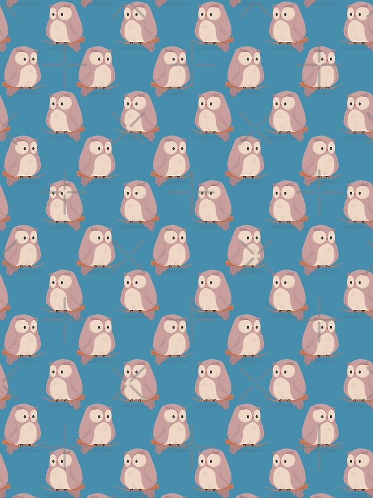 Owl on branch Pattern by The magic  Yellow bus