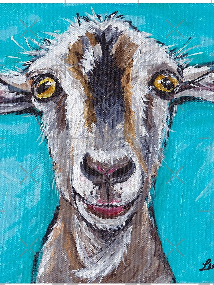 Cute Goat Art, Gizmo the goat by leekellerart