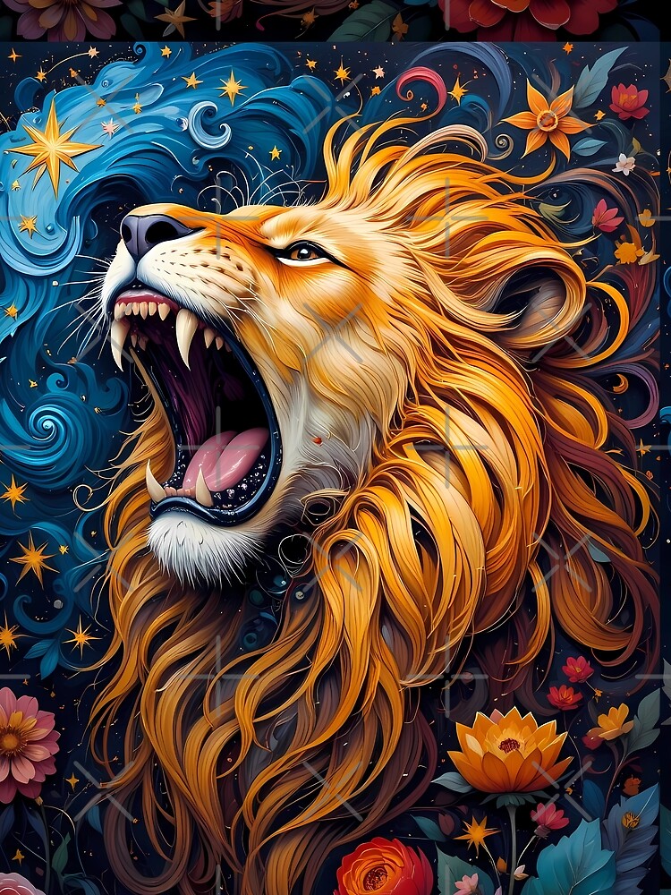 Cosmic Lion – Mystical Artwork by PawPrintStyles