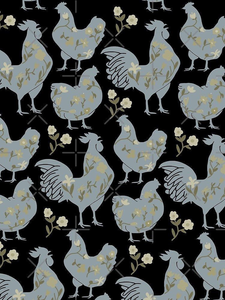 Aesthetic Chicken, Stilish chicken, Fashionable chicken with flowers by FandomizedRose