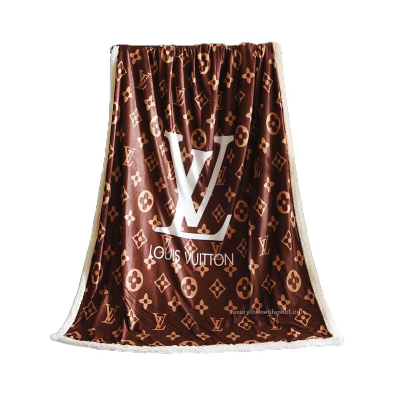 Brown fleece throw blanket 467#