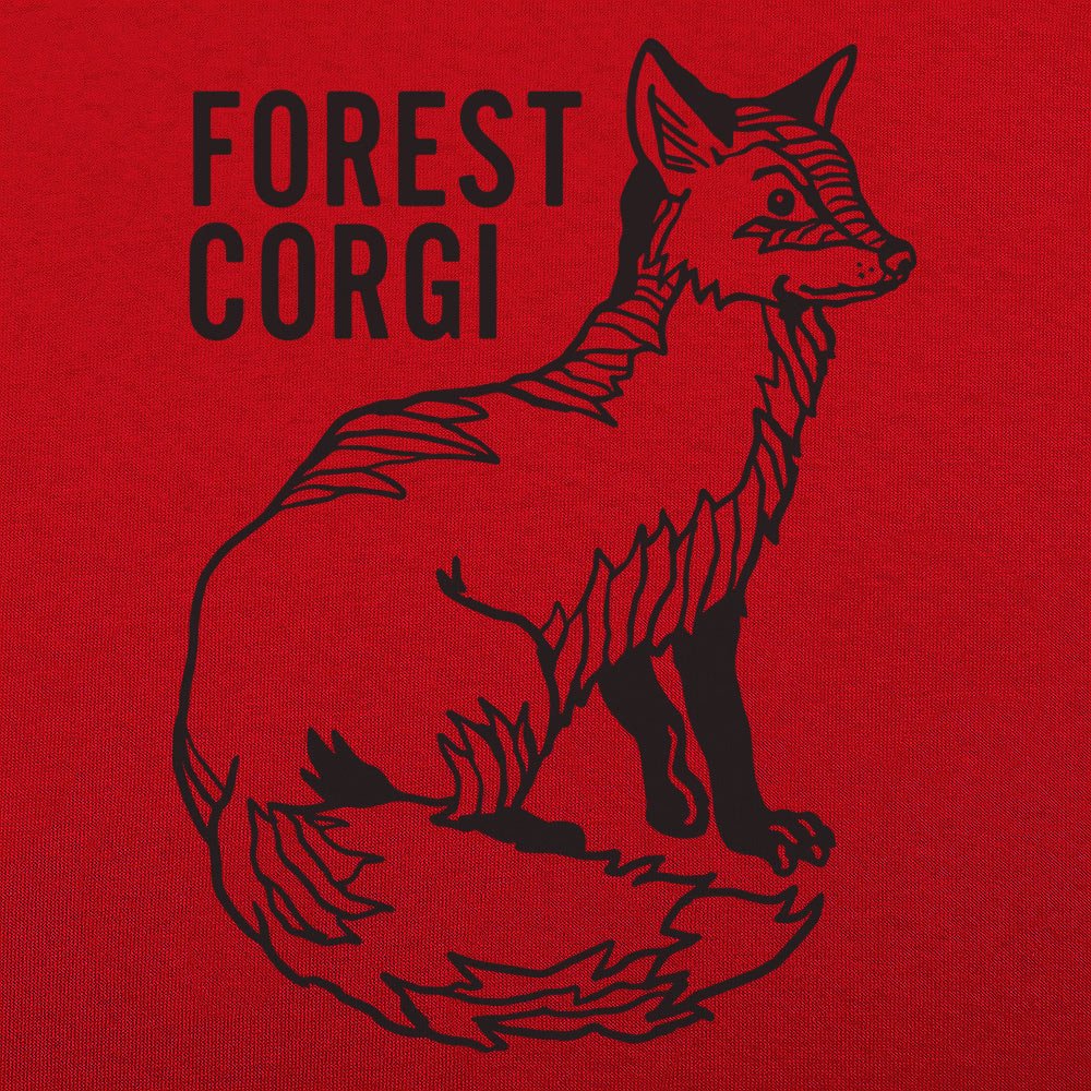 Forest Corgi Fox Illustration