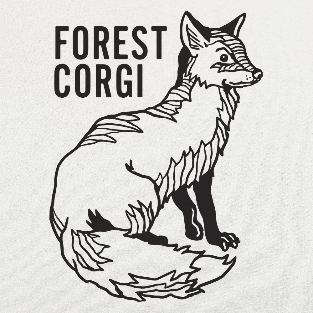 Forest Corgi Fox Illustration