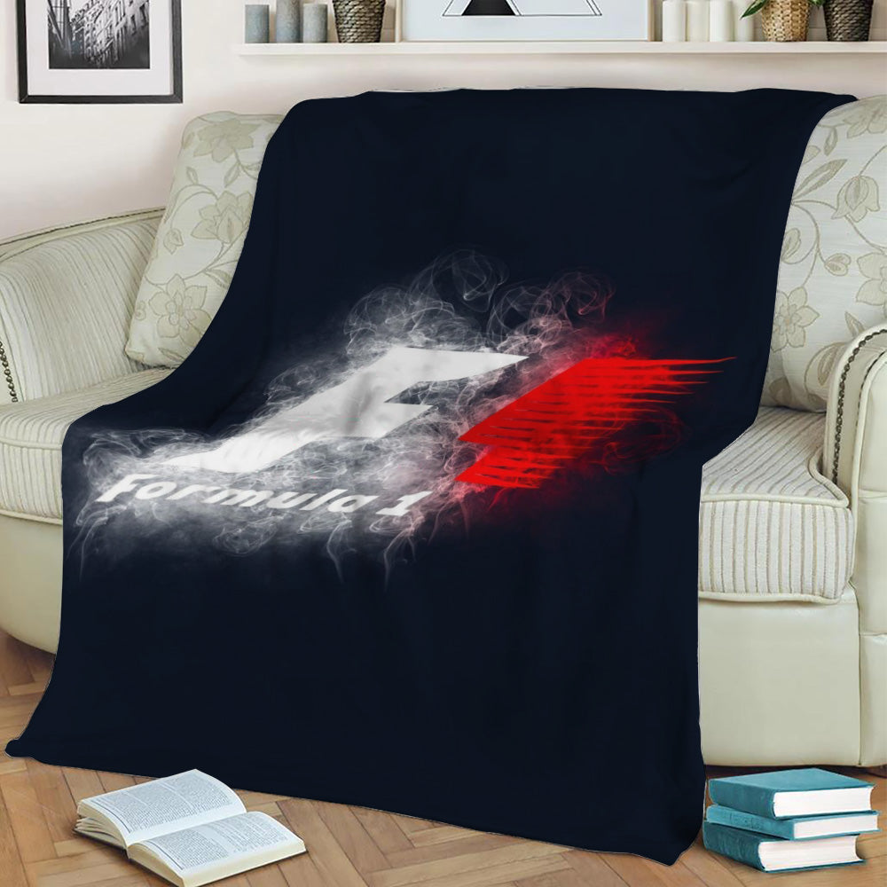 formula 1 smoky Fleece Throw Blanket