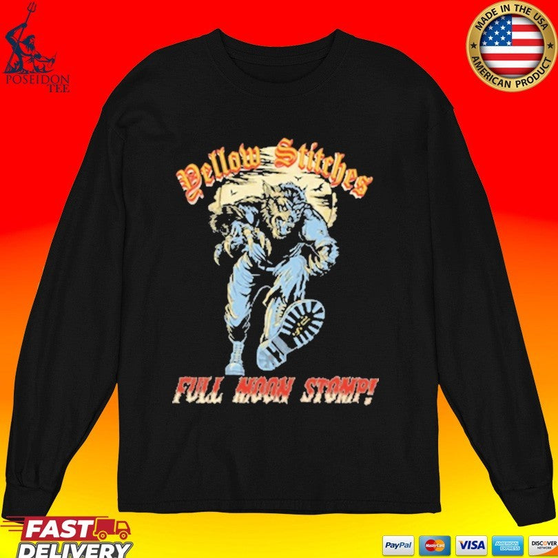 Friends Family Forever Yellow Stitches Full Moon Stomp T-shirt