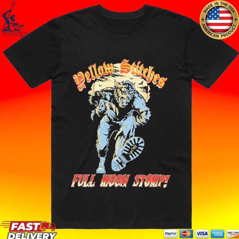 Friends Family Forever Yellow Stitches Full Moon Stomp T-shirt