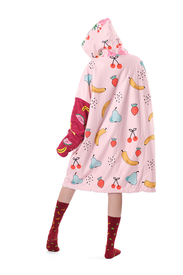 Fruits Hoodie Blanket