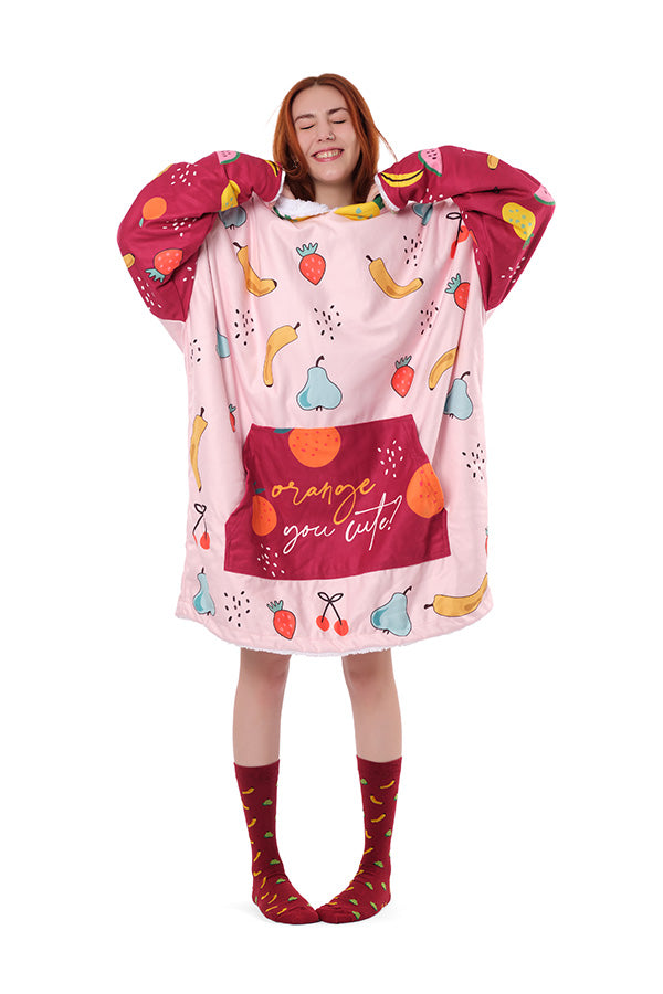 Fruits Hoodie Blanket
