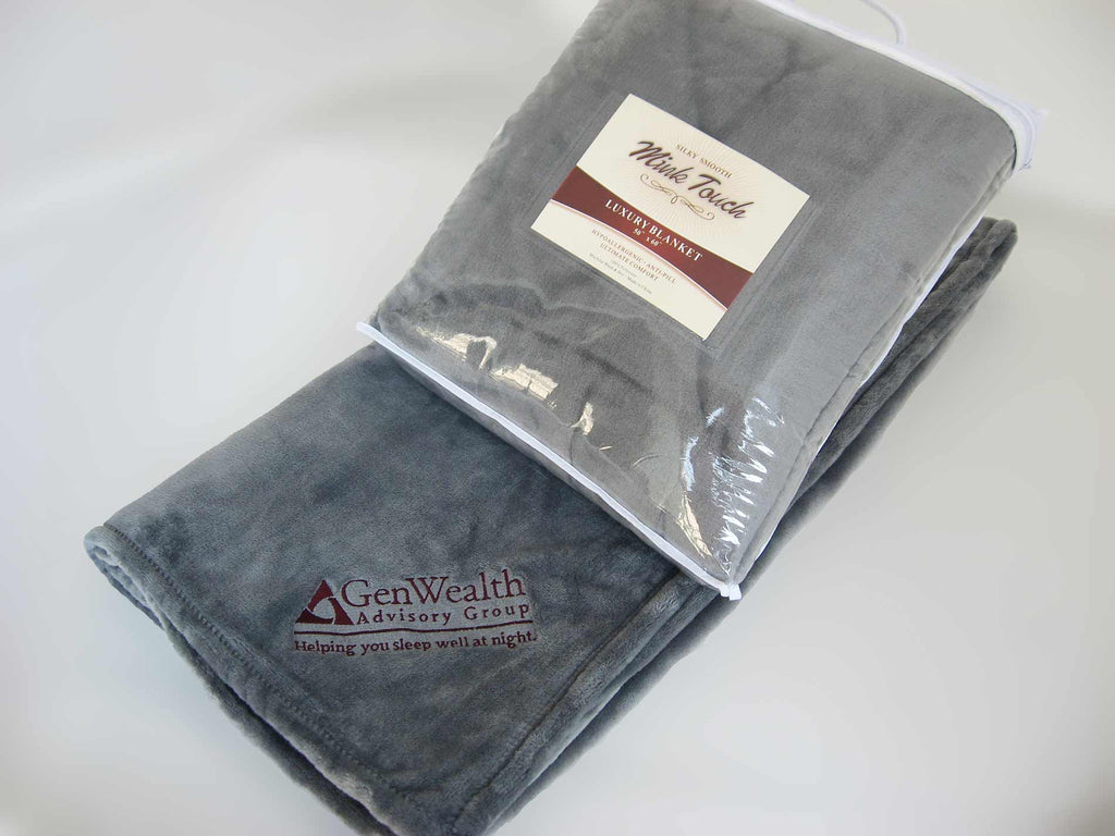 Oversize Cloud Mink Touch Blanket <i>Embroidered</i>