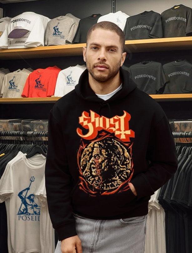 Ghost Mary On A Cross Thematic T-shirt