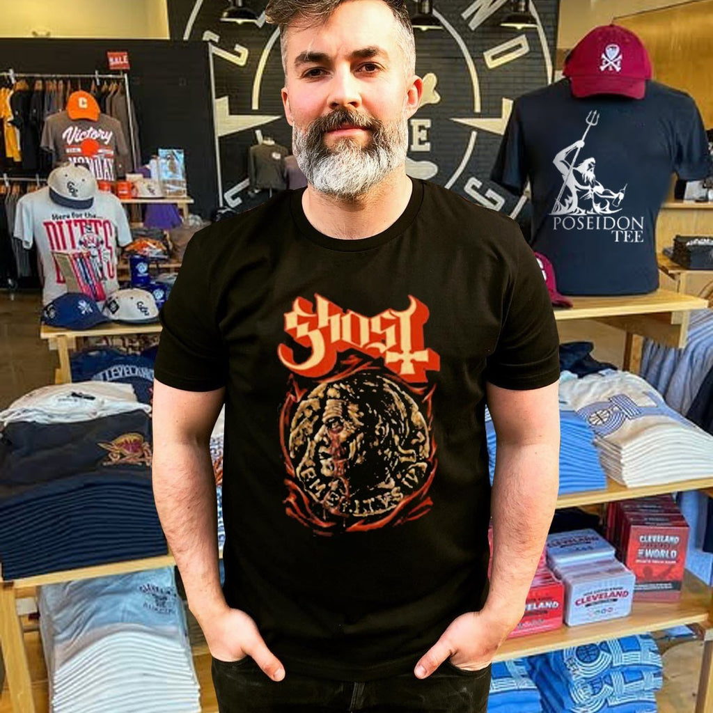 Ghost Mary On A Cross Thematic T-shirt