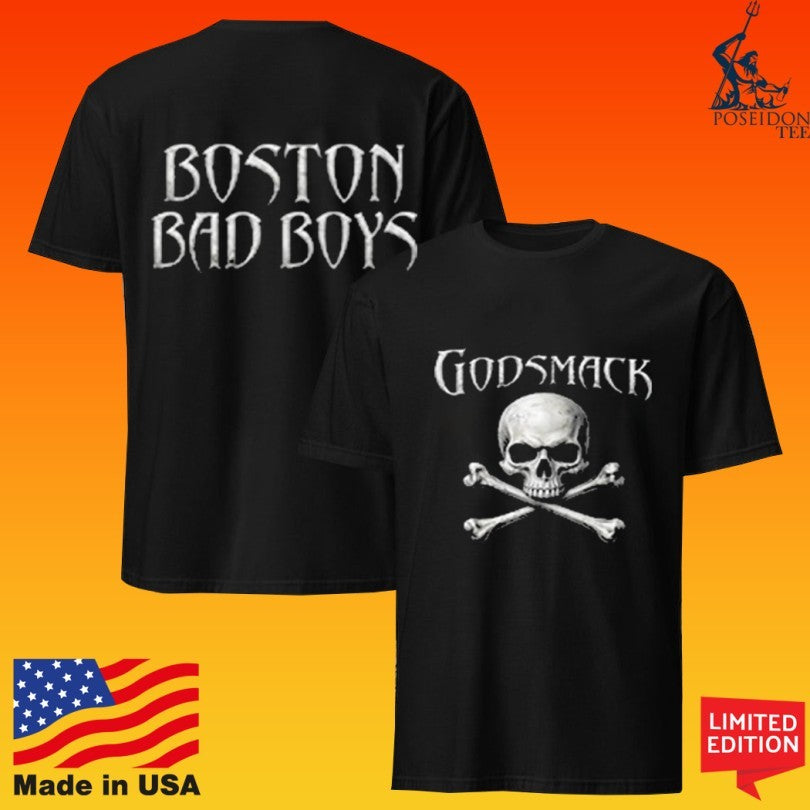 Godsmack Boston Bad Boys Skull T-shirt