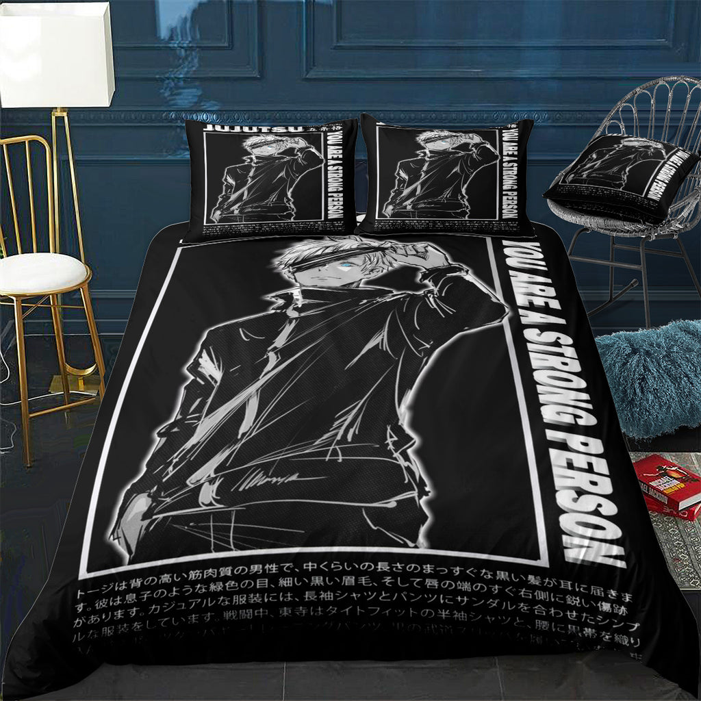 gojo jujutsu Bedding Set (Duvet Cover & Pillow Shams)