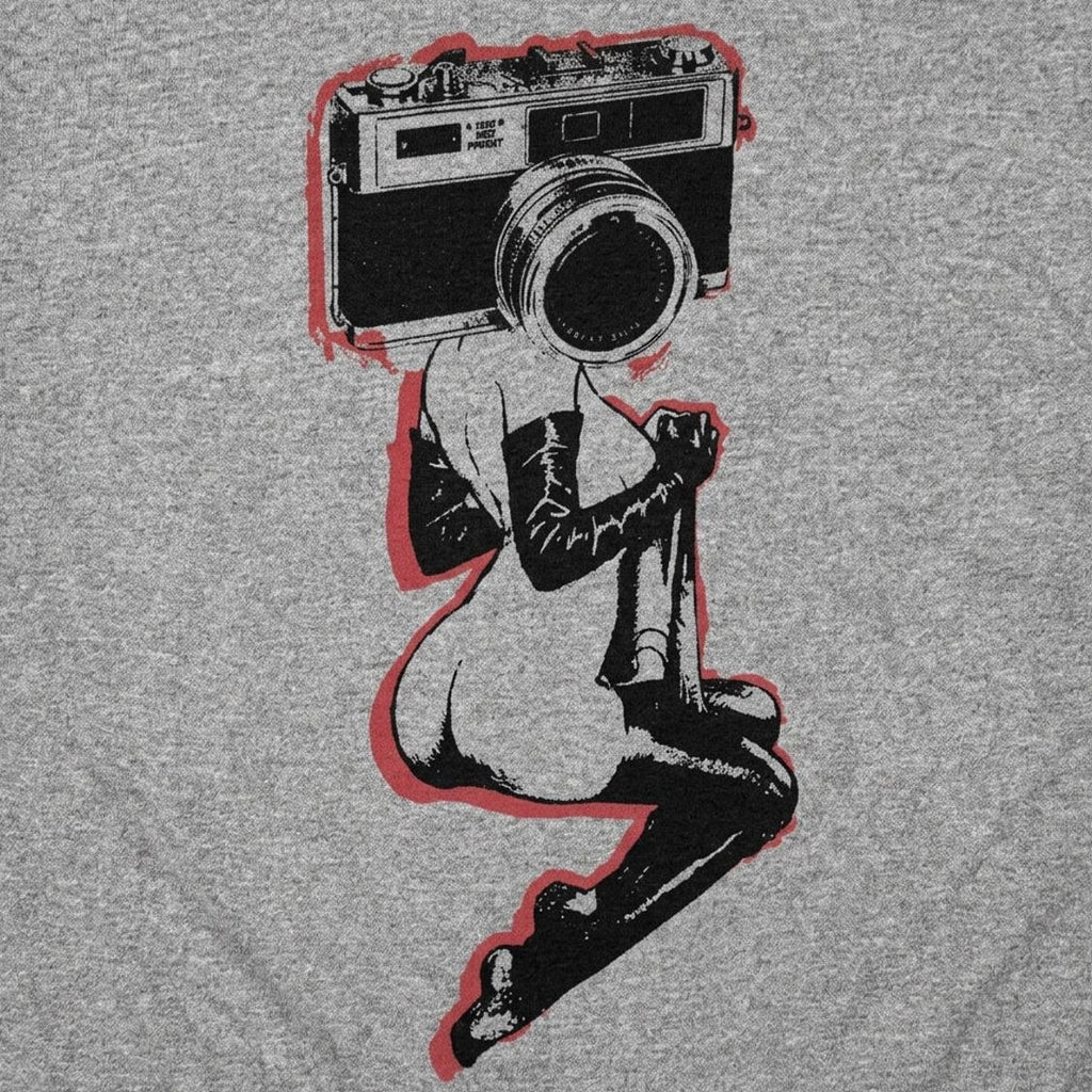 Smile Vintage Pinup Girl with Camera Head