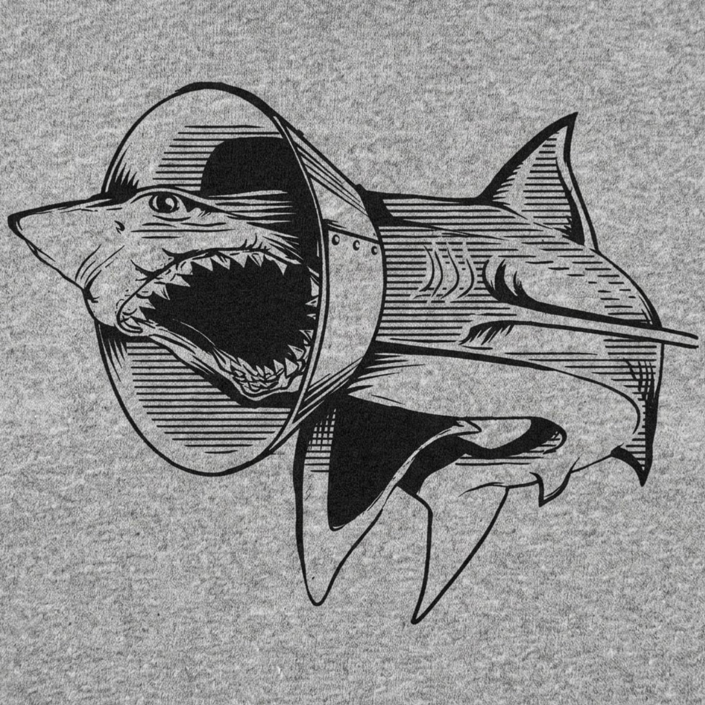 Sharky Boy the Great White Shark in a Cone Collar
