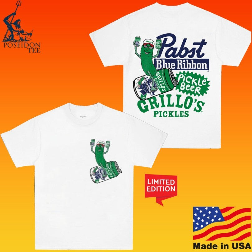 Grillo’s Pickles X Pabst Blue Ribbon Pickle Beer T-shirt
