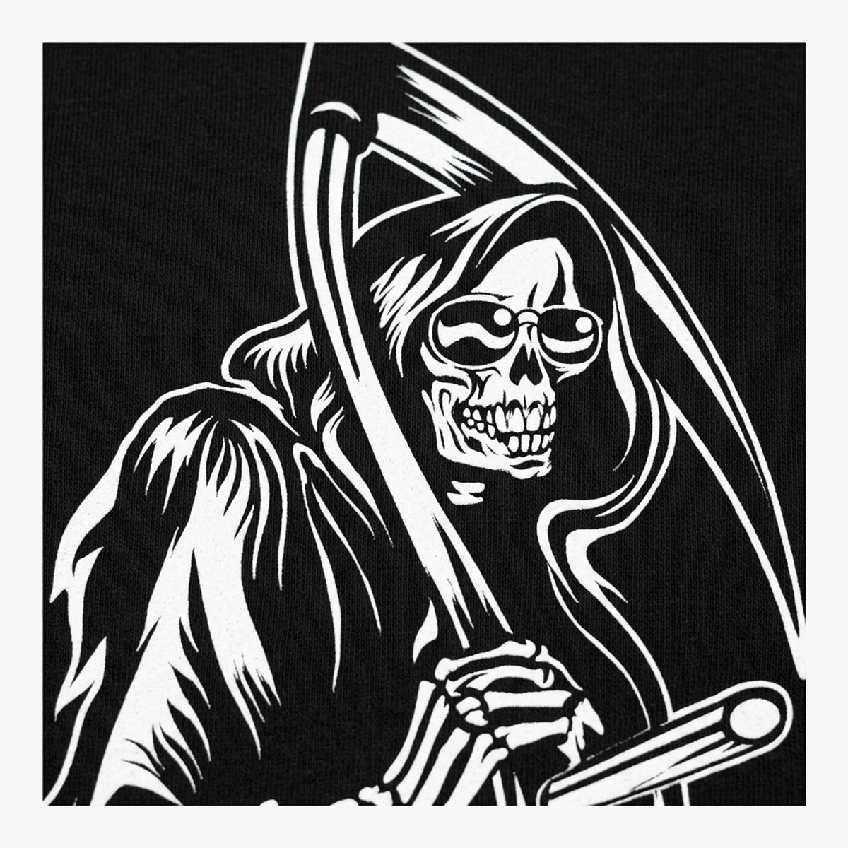 Grin Of The Reaper Grim Reaper Skull with Scythe