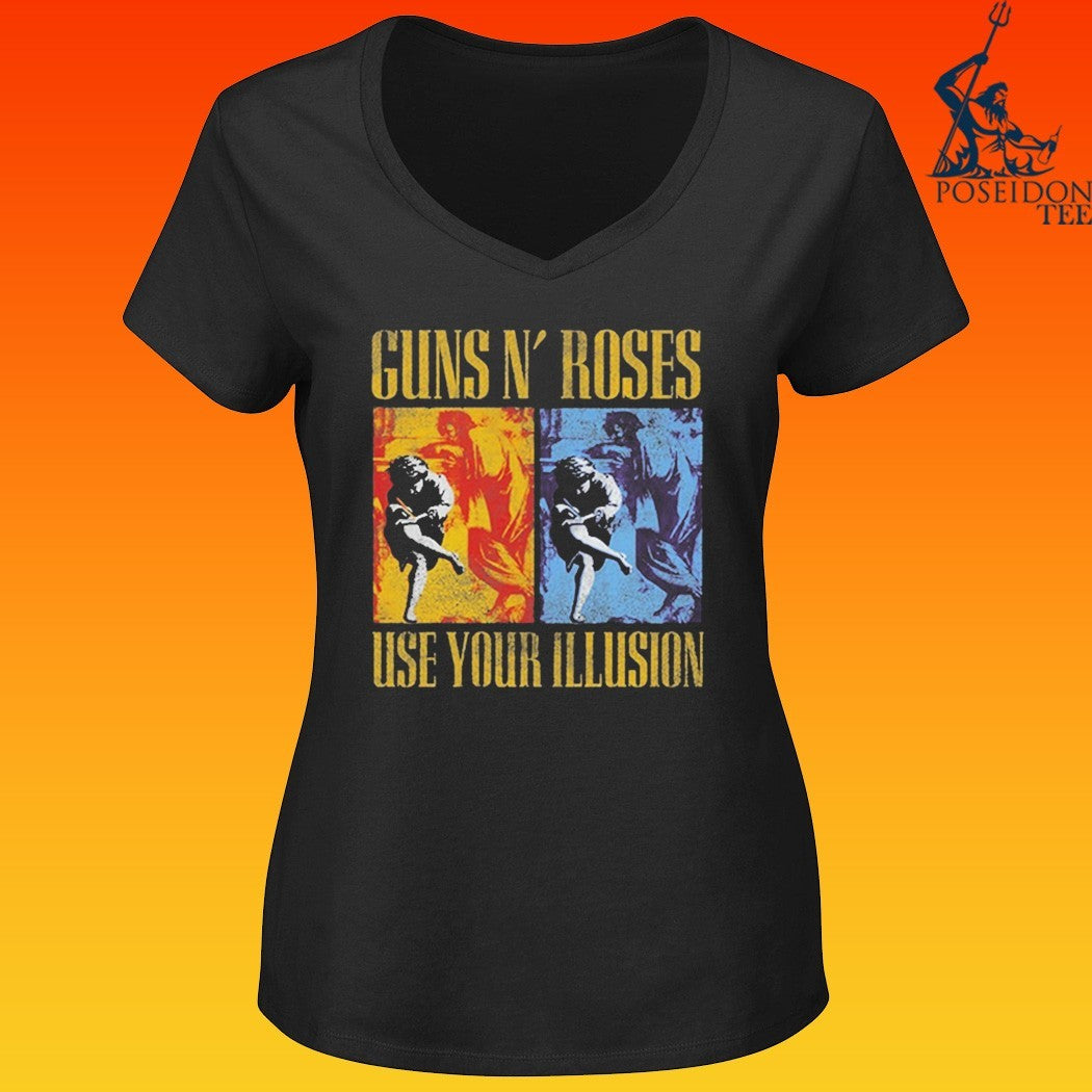 Guns N’ Roses Use Your Illusion Vintage Black Women’s T-shirt