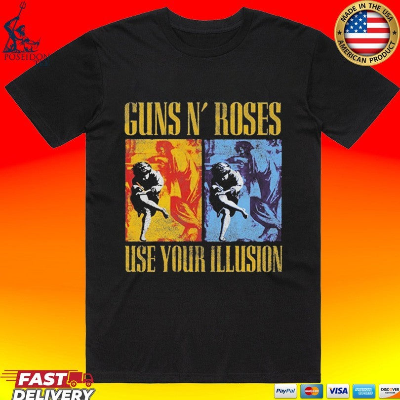 Guns N’ Roses Use Your Illusion Vintage Black Women’s T-shirt